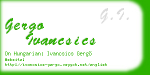 gergo ivancsics business card