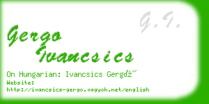 gergo ivancsics business card